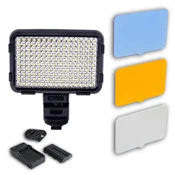 

XT-160II LED Video Lamp Photography Light with Battery 160les for All Standard ISO 518-2006 Hot Shoe Cameras Canon, Nikon