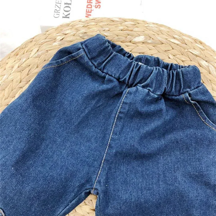 Calças de Brim a Primavera Pequenas e Médias Jeans de Patch Meninos Outono Novas Meninas Moda Fresco Calça eo 2020 14 High Quality Mamãe e Bebê