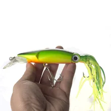 Colorful Lifelike Fishing Squid Lure 1Pcs/lot Sea Fly Fishing Minnow Hard Bait Crank Bait Fishing Tackle 6 Colors Available