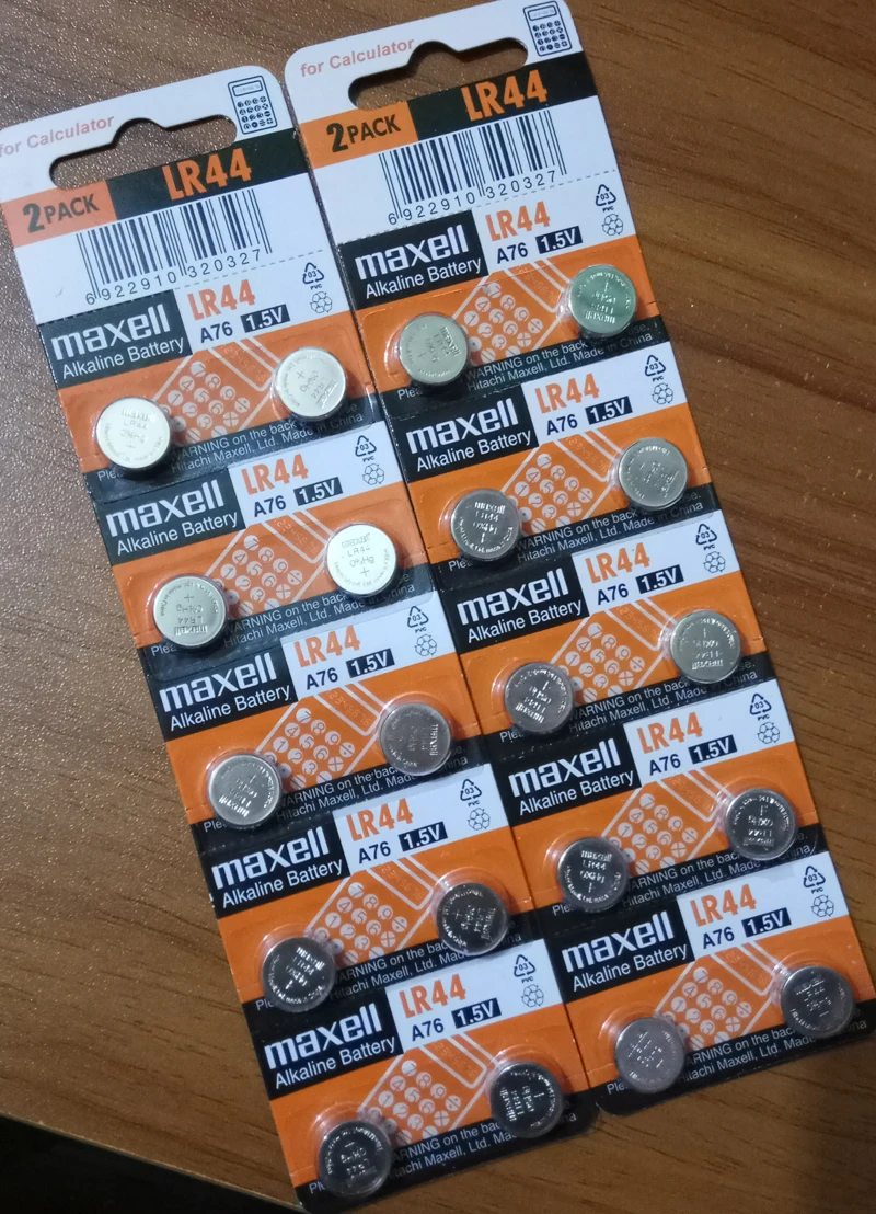 Free Shipping Wholesale 20pcs/lot Maxell LR44 A76 AG13 SR1154 357 LR 44 1.5V Cell battery