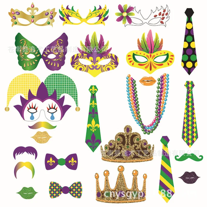 mardi gras photo booth ideas