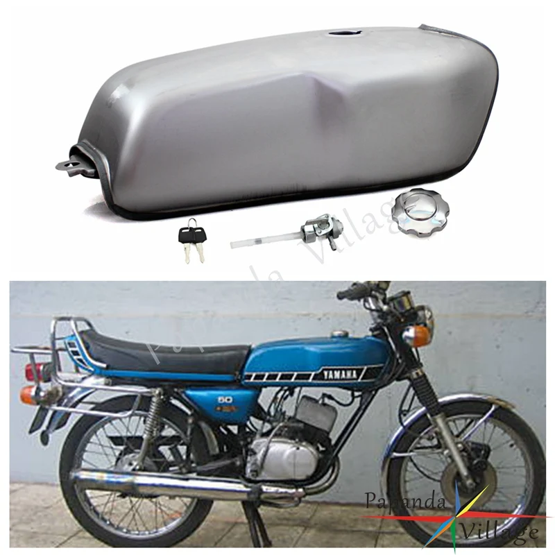 

Papanda 2.4Gal Universal Steel Gas Tank Fuel Tank for Cafe Racer Honda BMW R100R Yamaha RD50 RD350 RD400