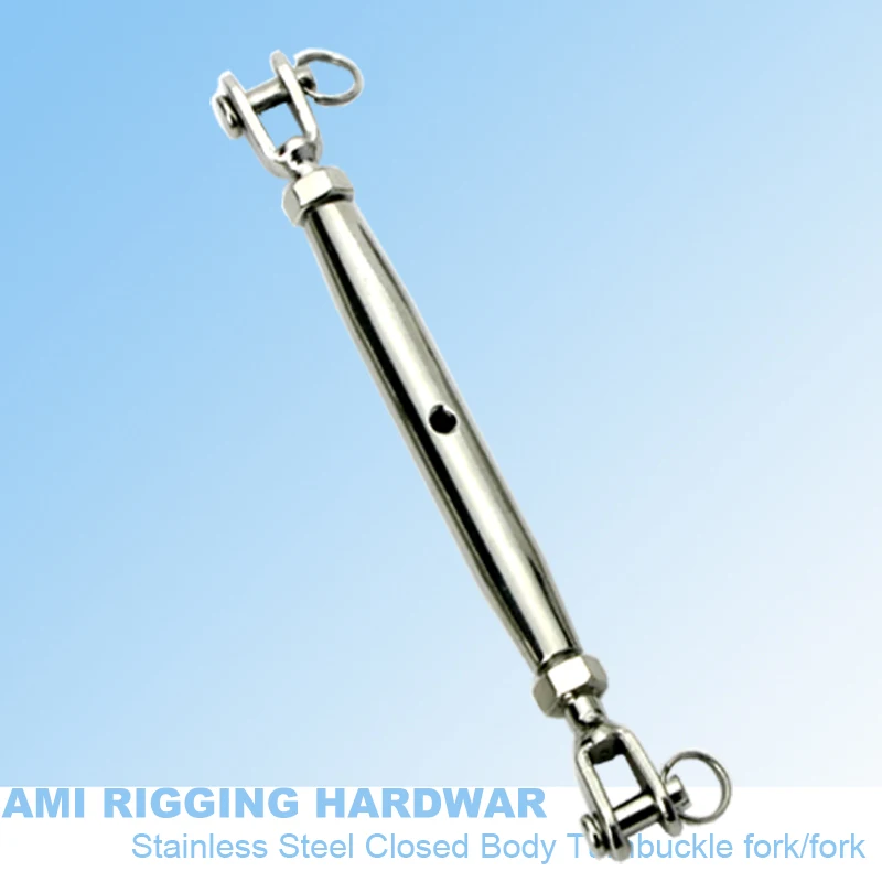 

M8 jaw and jaw bottlescrew stainless steel 316 TU01 fork fork Turnbuckle closed body A4 rigging screw rigging marine hardware