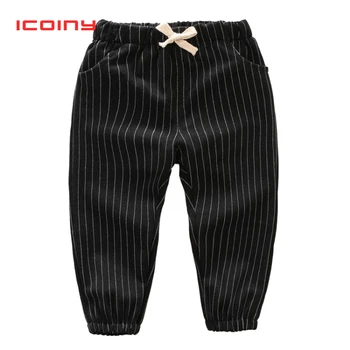 

Boys Feet Pants Trousers 2019 Icoiny Brand Children Casual Striped Joggers Sweatpants for Boy 2 3 4 5 6 7 T Toddler Tightpants