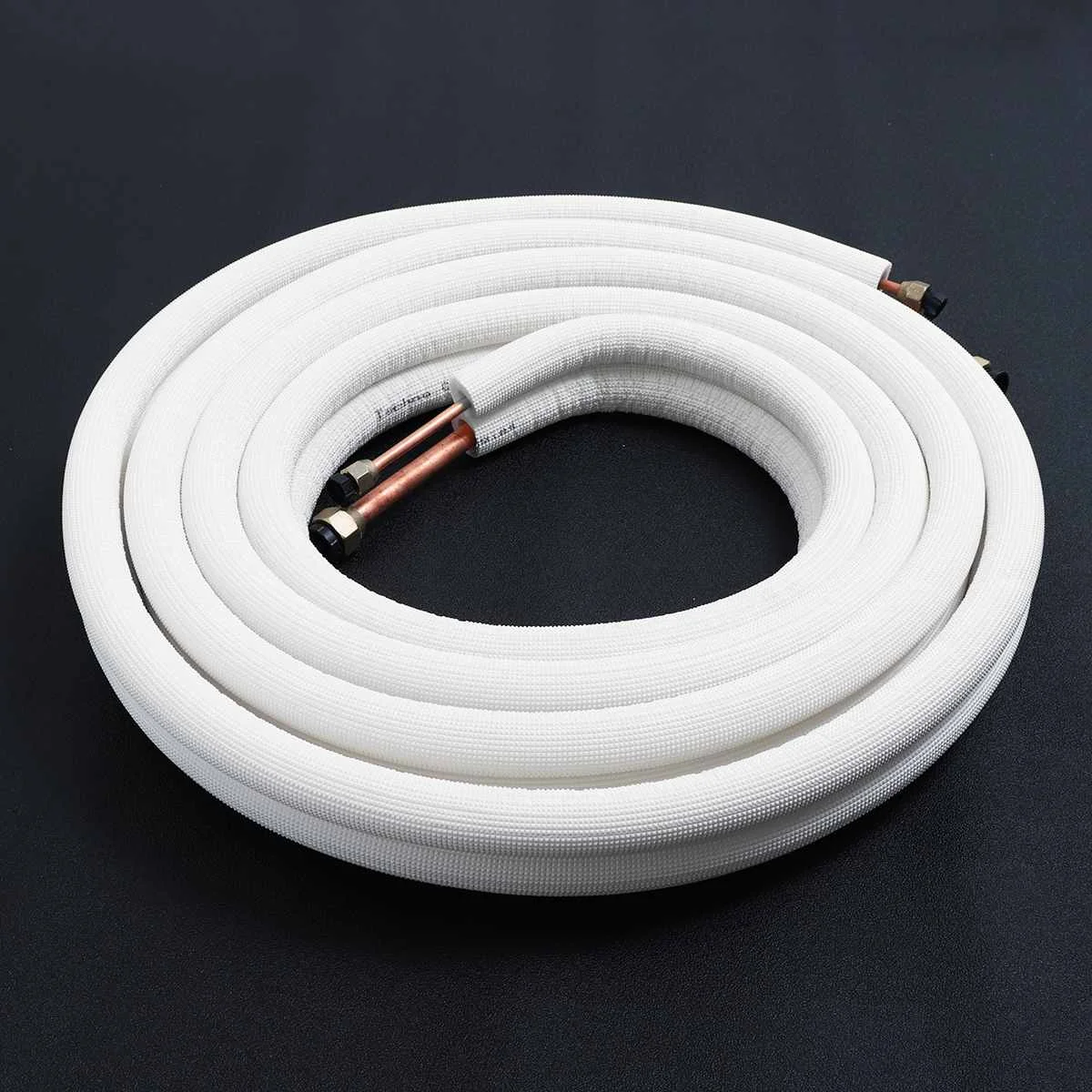 1/4" 1/2" Air Conditioner Pair Coils Tube 5m Flared Insulated Copper Pipes Twin Lines Refrigerant Tube Air Conditioner Parts