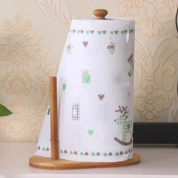 

Bamboo Paper Towel Holder Kitchen Tissue Roll Shelf Desktop Table Standing Toilet Home Hotel Bathroom Seat Type Stands Organizer