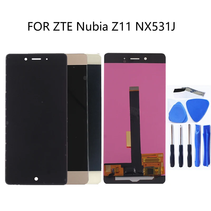 

5.5" for ZTE Nubia Z11 NX531J LCD touch screen digitizer component for Nubian Z11 NX531J mobile phone display components +tool