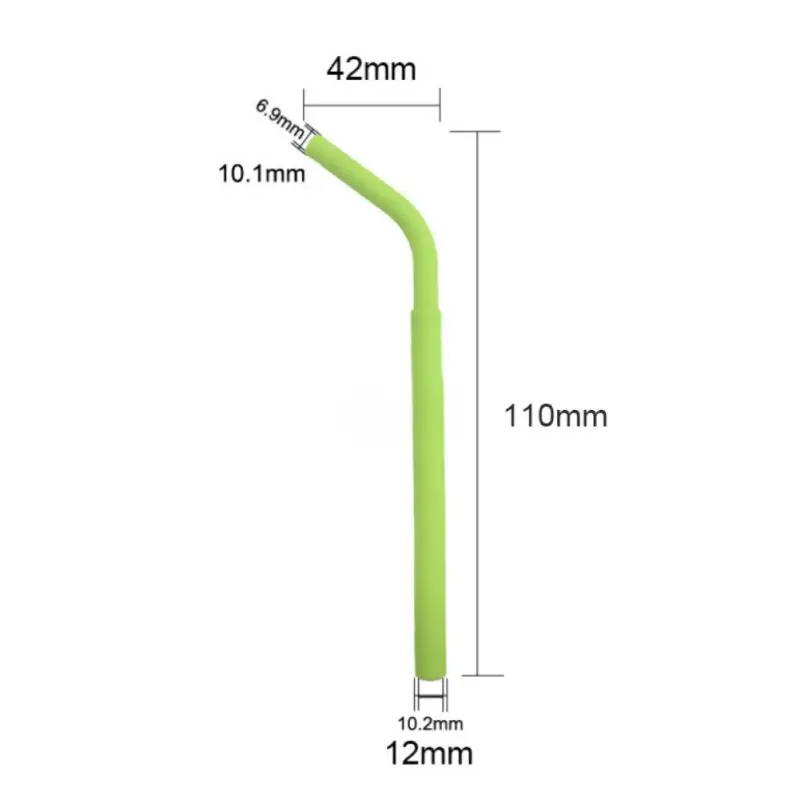6 шт./упак. силиконовые соломинки пищевой силикагель Питьевая солома перерабатываемая соковыжималка смузи вечерние соломинка для напитков