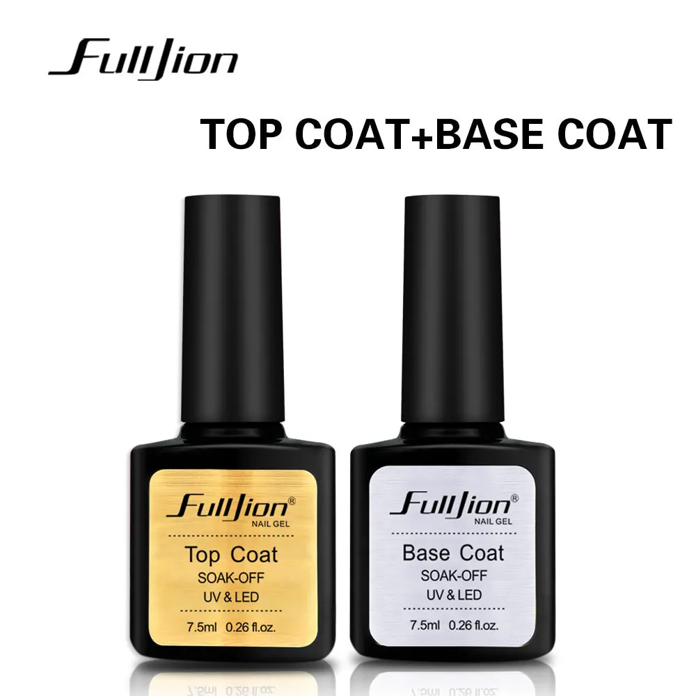 

Fulljion Matte Top Base Coat Clear Nail Polish Vernis Semi Permanant UV Soak Off Gel Nail Polish Lacquer Nail Primer Gel Varnish
