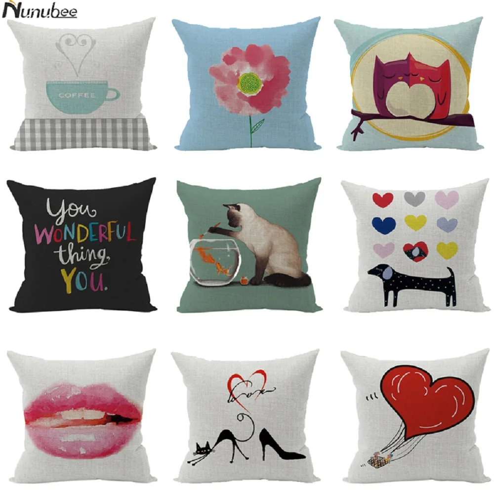 Nunubee عارضة مع الحديثة نمط القطن و الكتان المخدة ، سيارة مكتب غرفة المعيشة أريكة المخدة غطاء وسادة 45*45 cm Nunubee عارضة مع الحديثة نمط القطن و الكتان المخدة ، سيارة مكتب غرفة المعيشة أريكة المخدة غطاء وسادة 45*45 cm
