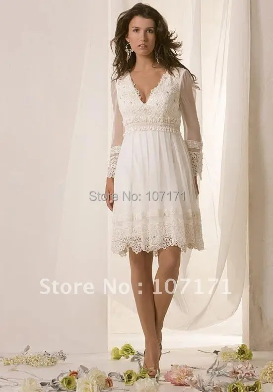 Casual white dress long sleeve wedding dress toppers