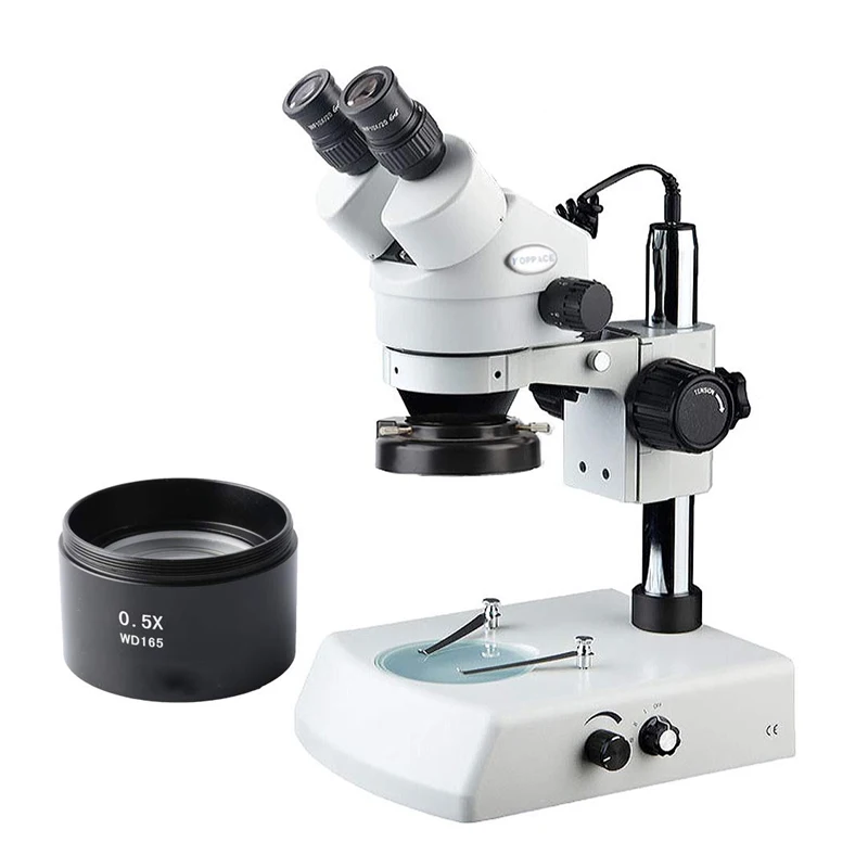 

3.5X-45X Binocular Stereo Microscope WF10X/20 Eyepieces Mobile Phone Repair Microscope Upper and Lower LED light Source Cheap