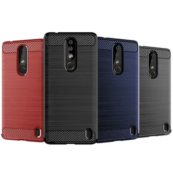 

50pcs/lot For Nokia 3.1 Plus Ultra Slim Carbon Fiber Shockproof Armor Brushed TPU Case For Nokia 3.1 For Nokia 3
