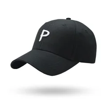 Новая мода хлопок саржа strapback бейсболка с вышитой надписью P женщины мужская летняя шляпа солнца грузовик крышка в стиле хип-хоп bone