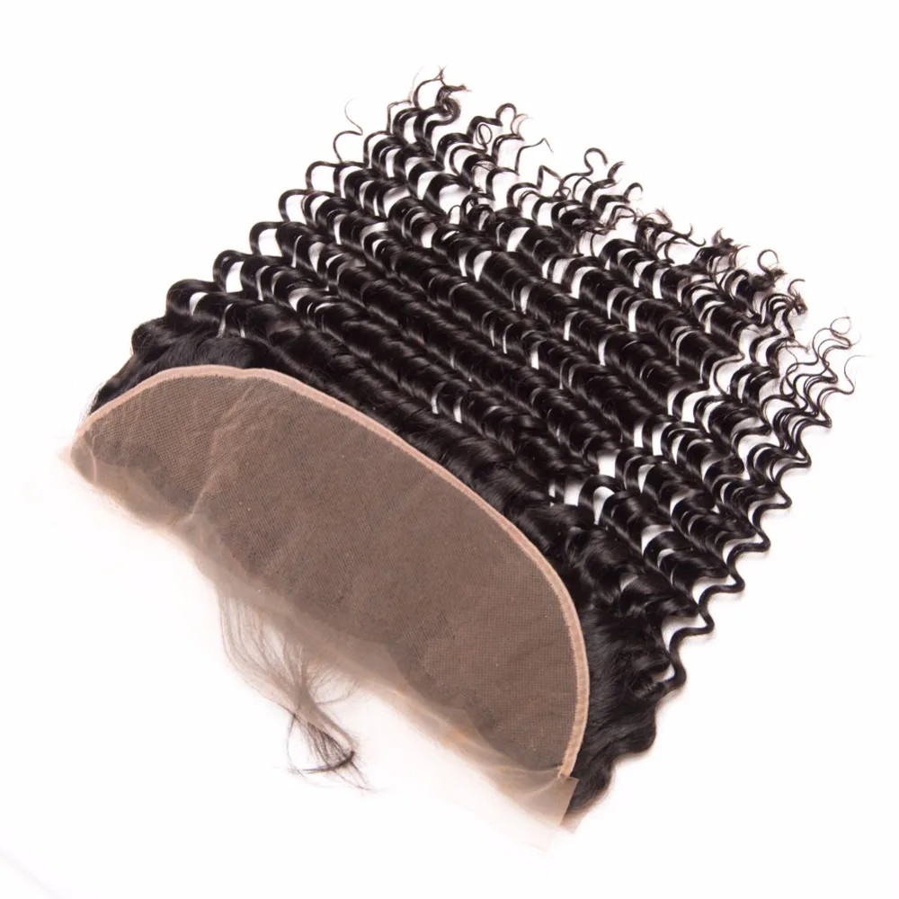 ALIPOP Peruvian Deep Wave Lace Frontal Closure With Baby Hair 10\