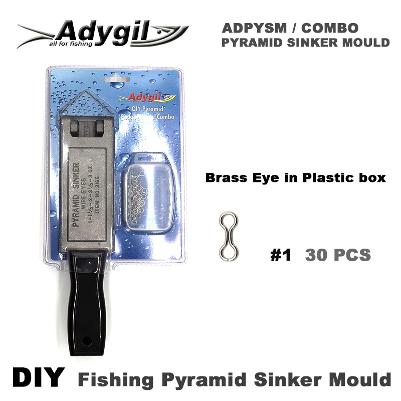 Adygil DIY Fishing Snapper Sinker Mould ADSNSM/Medium Combo