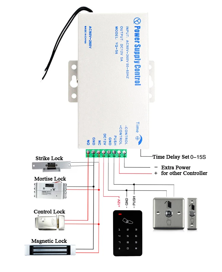 Автономный контроллер доступа с 10 шт. EM брелки RFID Клавиатура доступа цифровой панель Card Reader для дверной замок системы