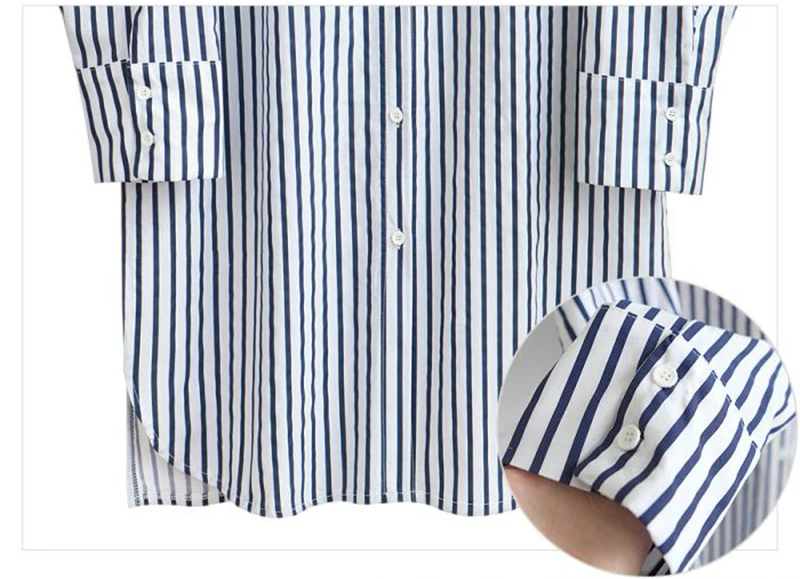 2019 spring Casual Long Sleeve blusas Plus Size Long Striped Shirt Women Tops kimono cardigan Oversized tunic Women Blouses 5XL