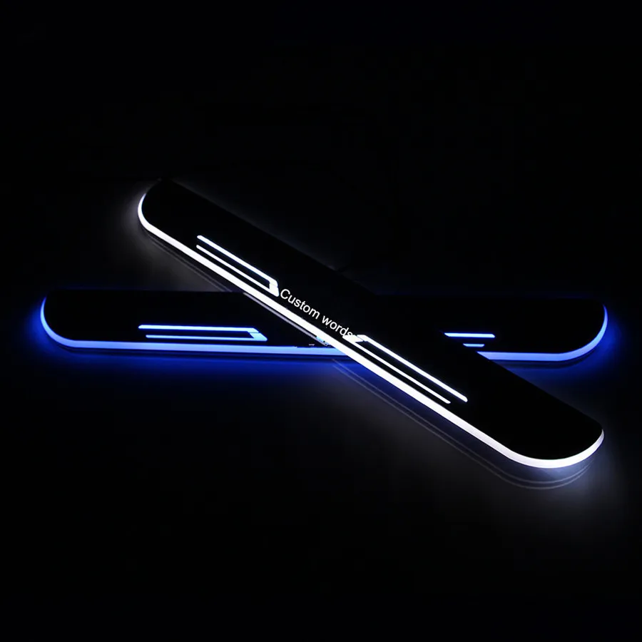 Us 60 79 20 Off Free Shipping Custom Led Dynamic Door Sill Panel Scuff Plate Kick Step Cover Trim Protector For Audi A6l 2013 2015 In Interior