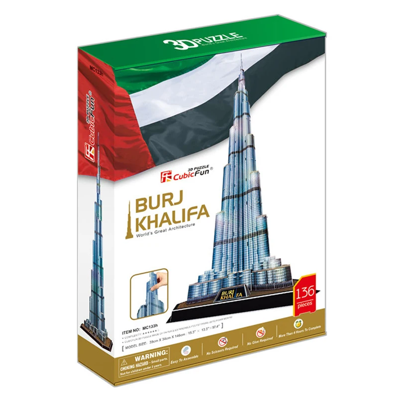 Birthday Gifts Cubic Fun 3D Puzzle Burj Khalifa (Dubai) Model DIY
