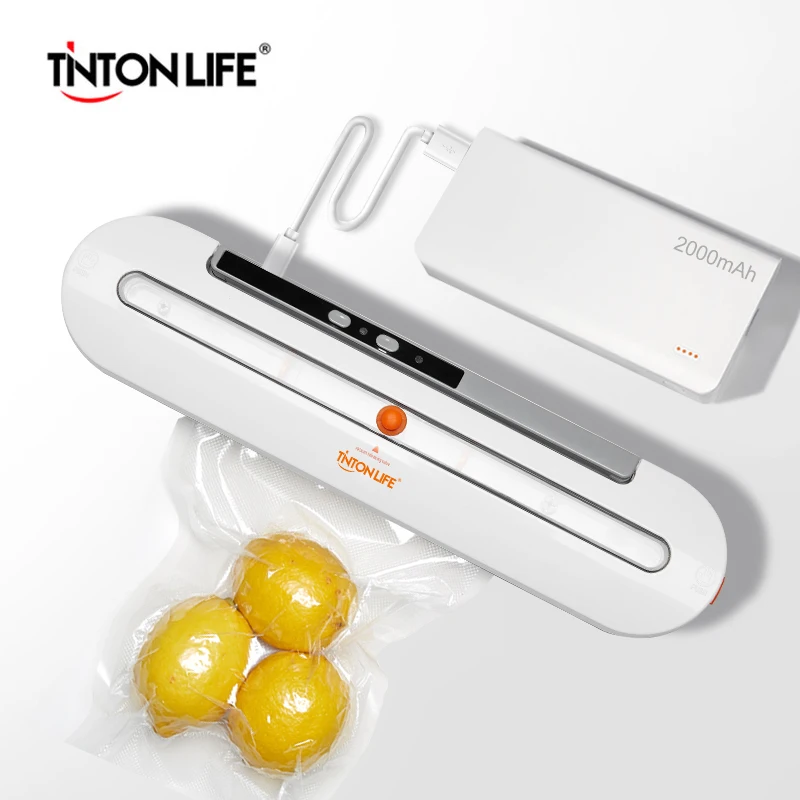 Prix Machine d emballage de voyage de scelleur de vide de nourriture sans fil de 2000mAh avec des sacs de 10 pièces