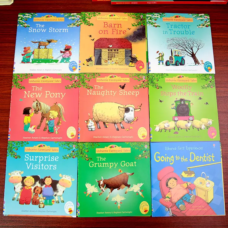 Educativos para Crianças Livros Conjunto Usborne História Imagem Farmyard Contos Bebê Famoso Inglês Livro Brinquedos 15x15 cm 20 - 6 Computers & Electronics