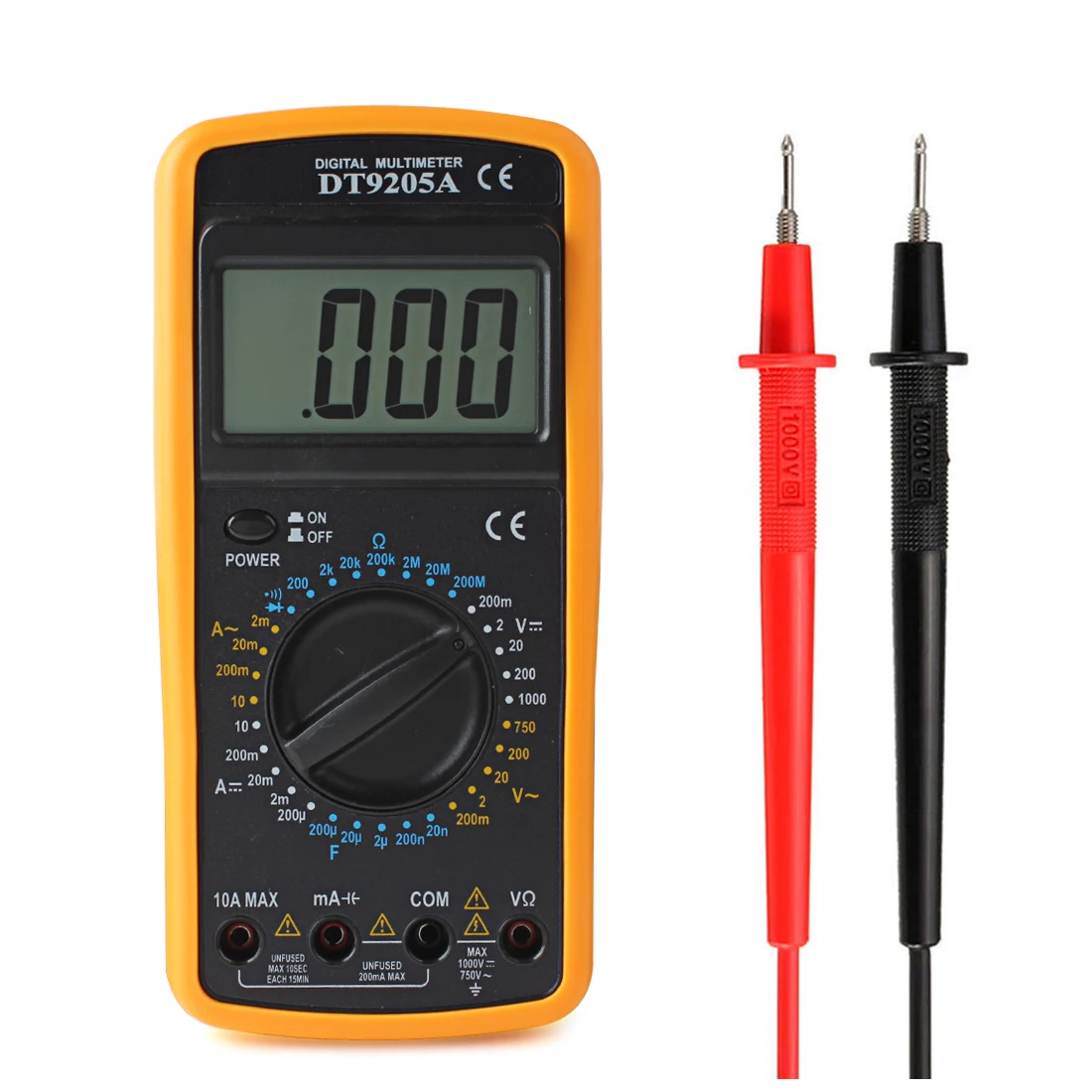 

DT9205A AC DC LCD Display Professional Electric Handheld Tester Meter Digital Multimeter Multimetro Ammeter Multitester