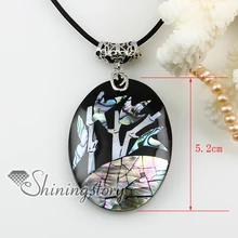 Каплевидная форма Круглый Овальной Формы в стиле пэчворк Радужный Галиотис морских раковин перламутр море ожерелья из раковины моллюска подвески 2013 Дешевые ювелирные изделия ручной работы