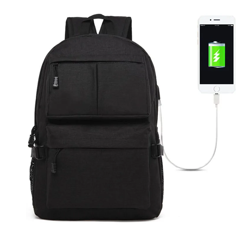 Модный мужской рюкзак Оксфорд с защитой от кражи Сумка usb зарядкой 15 дюймов