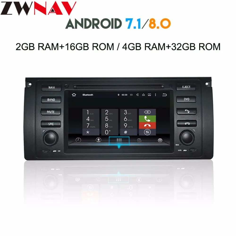 Cheap 4GB RAM Android 8.0 Car multimedia player GPS Navigation Headunit For For BMW X5/M5 1995 -2003 8 core car dvd radio Autostereo 4