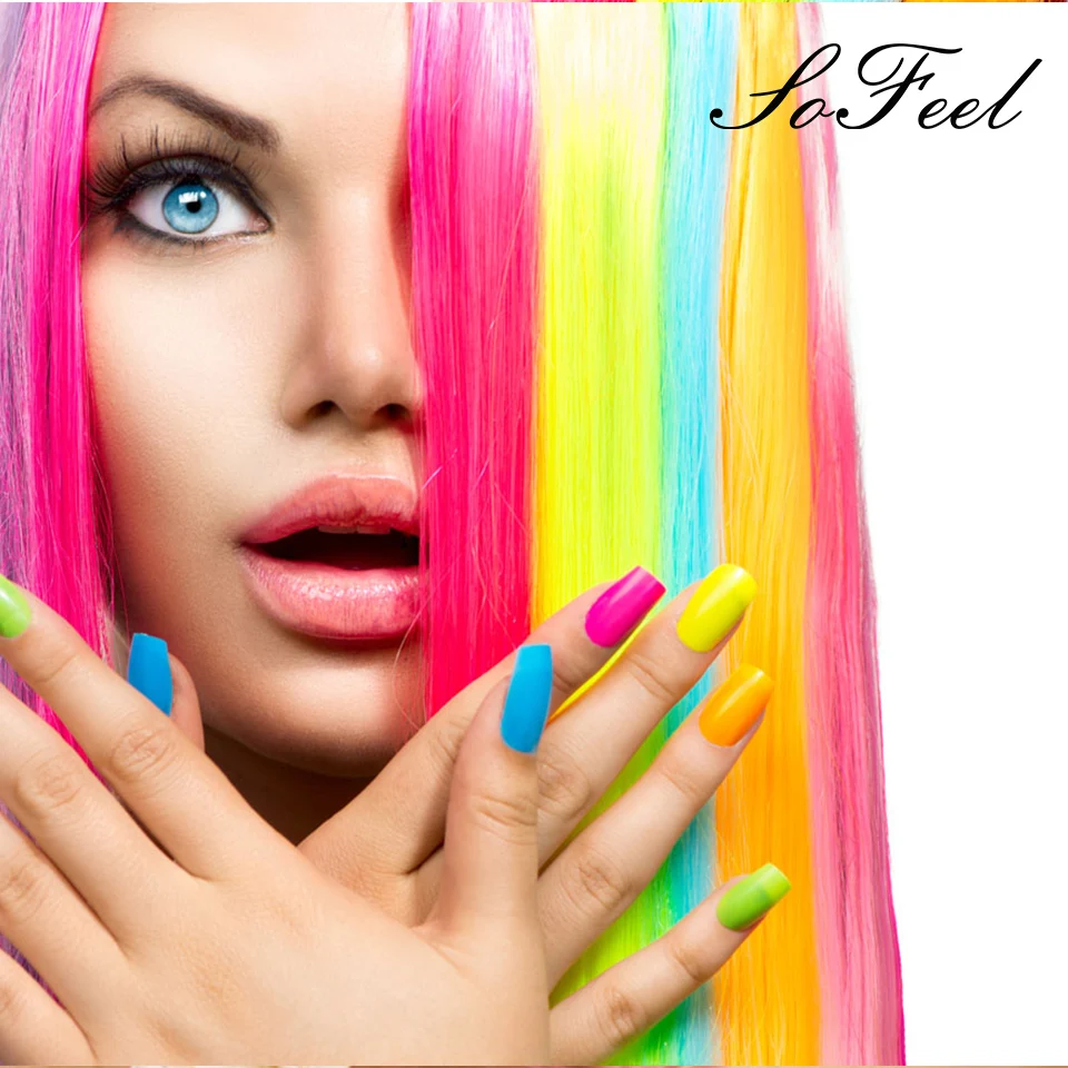 False Hair 24 inch extension Apply Hair Clips on the Hairpiece Party Highlights Punk Hair Pieces Synthetic Artificial Clip in