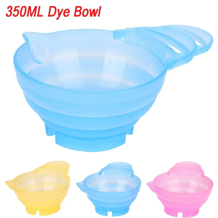 

350ML Plastic Hair color mixing bowls Dyeing Bowl Assorted Salon Dye Seasoning Bowl Colors Random 2U0125