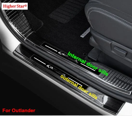 Для Mitsubishi outlander 2019 2021 из нержавеющей стали автомобильные накладки на пороги