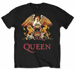 Королева ГЕРБ Логотип Фредди Меркьюри рок Оригинальная футболка Мужская Унисекс