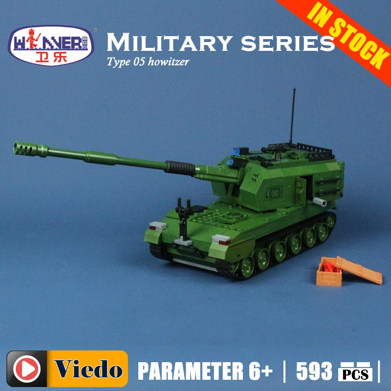 

Winner 8011 Type 05 howitzer tank Model Building Toys hobbies Compatible With lego Blocks Educational Bricks for kids