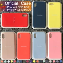 

Have LOGO Original Official Silicone Case on For iphone 7 8 6 6S Plus 5 5S SE Cases For Apple iphone XS MAX XR X Case Cover