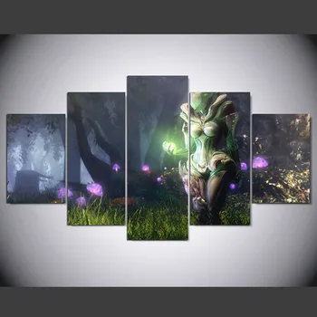 

5 pieces of hd canvas printing on the canvas poisonous flowers painting wall of children room decoration art posters