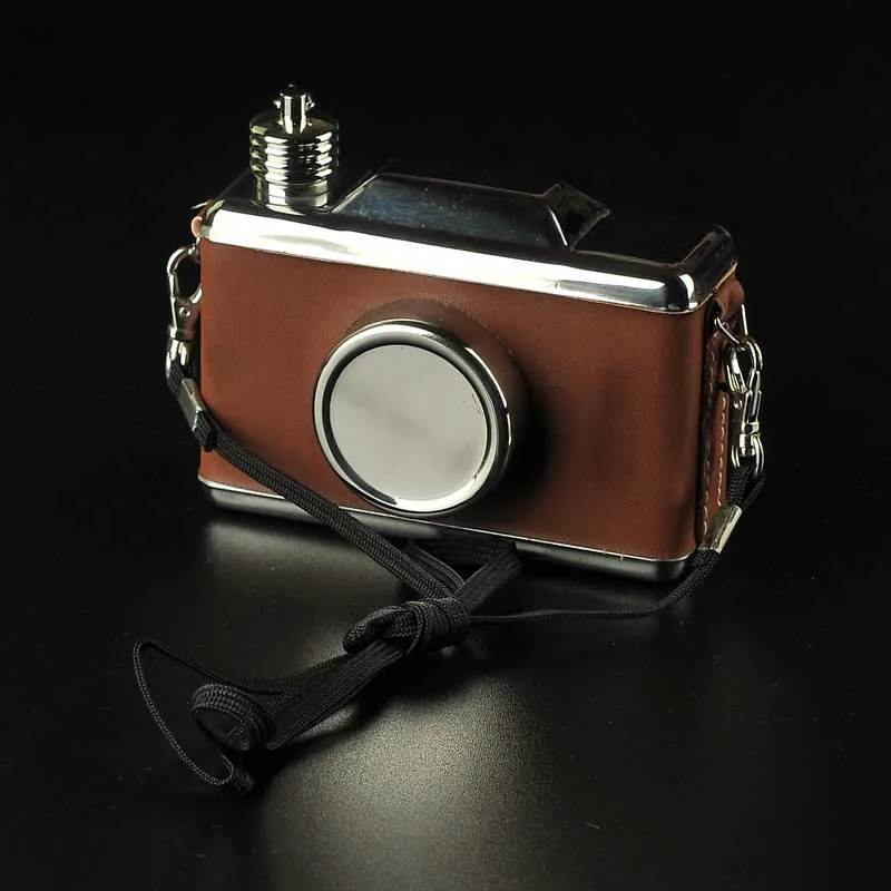 

1 X Stainless Steel Hip Flask Camera Flagon Portable Wine Whisky Pot Bottle Drinkware Man's Gift