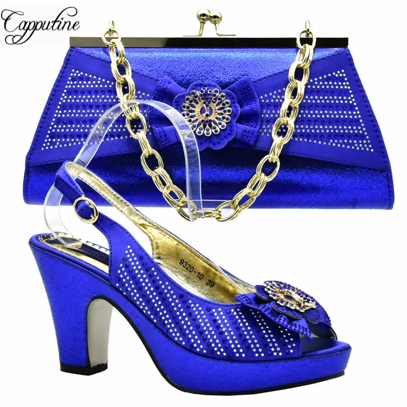 Italien or Style Royal Ensemble Mariage Df Sac Pour Sympa Assorties Blue pourpre À Africain Robe Capputine De fuchsia Chaussures Et Assortir rouge 011 Le Pêche Dames B58wqpq