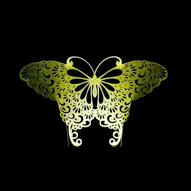 Night Light Colorful Touch Stereo LED Vision Light Butterfly Night Light For Home Room Bedroom Decor