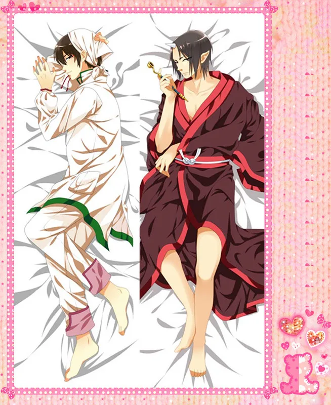 

Anime Cartoon Hozuki no Reitetsu Double Bolster Hugging Pillow Case Pillow Cover Pillowcase Peach Skin 2 Way No.8051