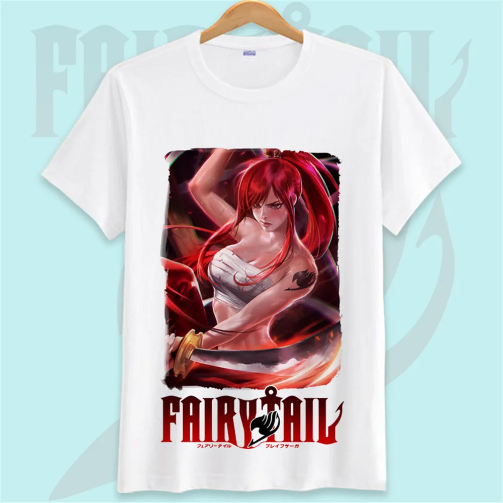 Cosplay&Ware [0]T-shirts Fairy Tail Cosplay T Shirt Black O-neck Short Sleeve Costumes Magical Tops Tees Adult Kid -Cosplay&Ware anime Shop