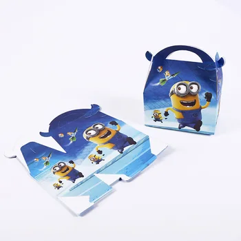 

6pcs/lot Minions Portable Paper Candy Box Bag For Gifts Wedding Birthday Party Decorations Kids Party Supplies