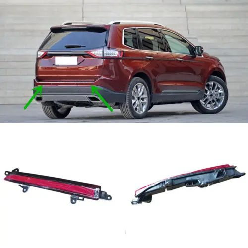 

2PCS Housing Red Lens Rear Bumper Fog lights Assembly Fog Lamp Lighting For Ford Edge 2015 2016 Car Accessories