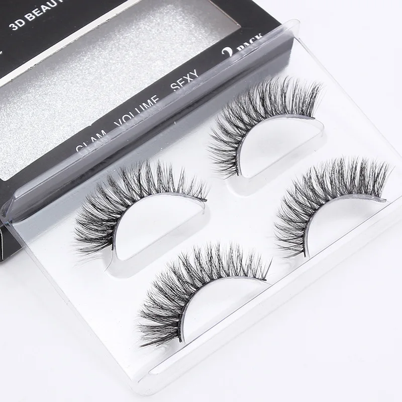

2 Pairs False Eyelashes Natural 3D Mink Lashes Makeup Eyelash Extension Long Mink Eyelashes Volume Fake Eye Lashes Cilio Russian