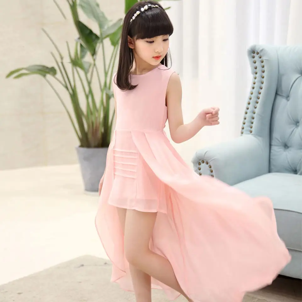 

Girl Summer Black Chiffon Dress Cool Ruffle Sleeve Children Kids Clothing Clothes Dresses for Teen Little Big Girl Pageant Party