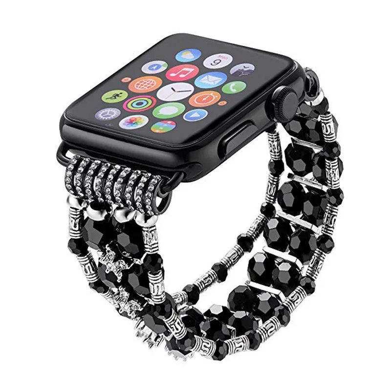

Watch for Apple Smart Watch i Watch Female Bead Bracelet Strap Pippi Shrimp Style Design Fashion Romantic Lady Wrist