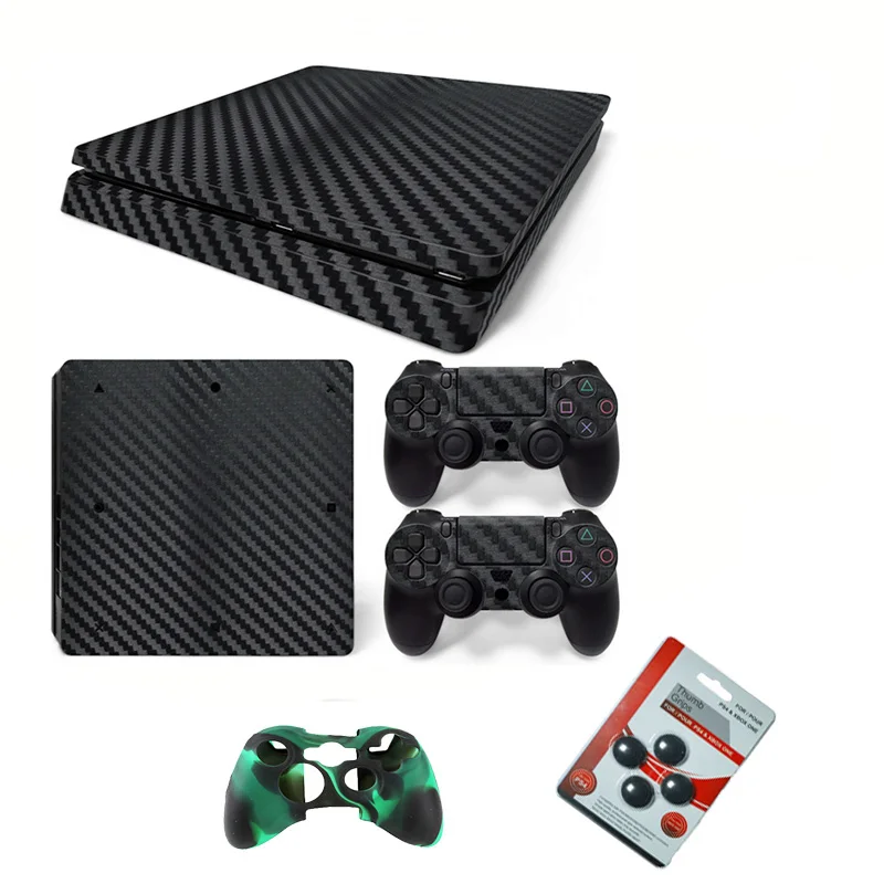 

Pro Play Station 4 Slim Games Host Skins Controller Stickers with Cap Carbon Fiber Skins for Playstation 4 Slim T-PS4-Slim-005