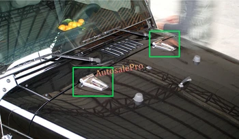 

Abs Chrome Front Hood Hinge Cover Trim 4Pcs For Jeep Wrangler Rubicon 07-15