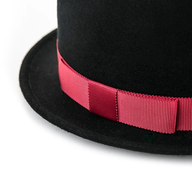 Модная женская шерстяная шляпа Fedoras для девочек; шерстяная шапка; сезон осень-зима; Закругленная шляпа; женские вечерние кепки; Студенческая шапка для отдыха; B-8619